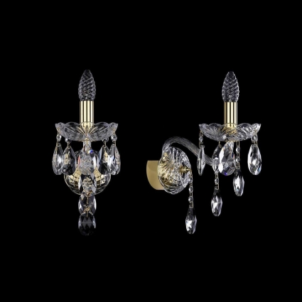 Бра Bohemia Ivele 1415B/1/165/XL G в классическом стиле, цвет золотой, мощность 40 Вт
