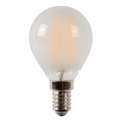 Лампа светодиодная диммируемая Lucide E14 4W 2700K матовая 49022/04/67 цвет белый