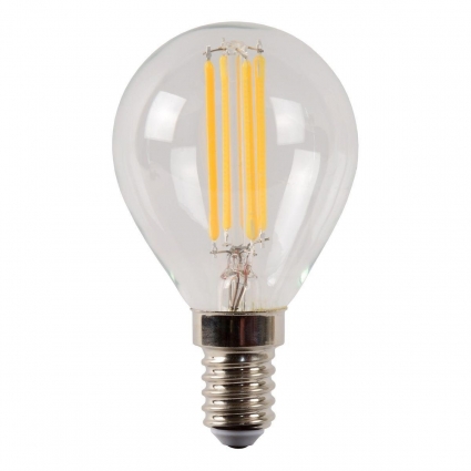 Лампа светодиодная диммируемая Lucide E14 4W 2700K прозрачная 49022/04/60 цвет прозрачный