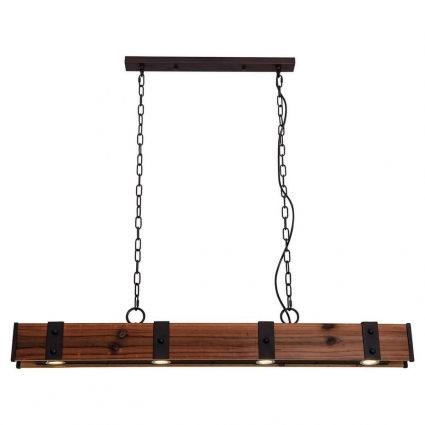 Подвесная светодиодная люстра Lussole Loft LSP-9860 в стиле лофт, цвет коричневый