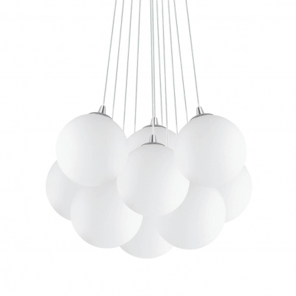 Подвесная люстра Ideal Lux Mapa Plus Sp22 140230 в современном стиле, цвет белый