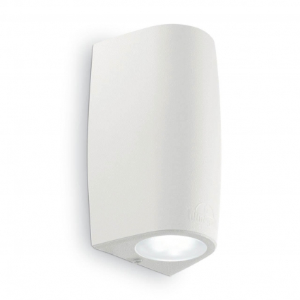 Уличный настенный светильник Ideal Lux Keope Ap1 Bianco 147765 в современном стиле, цвет белый