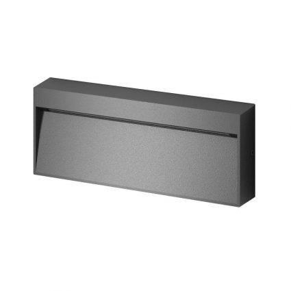 Уличный настенный светодиодный светильник Arlight LGD-Trace-S200x80-8W Warm3000 029961 в современном стиле, цвет серый