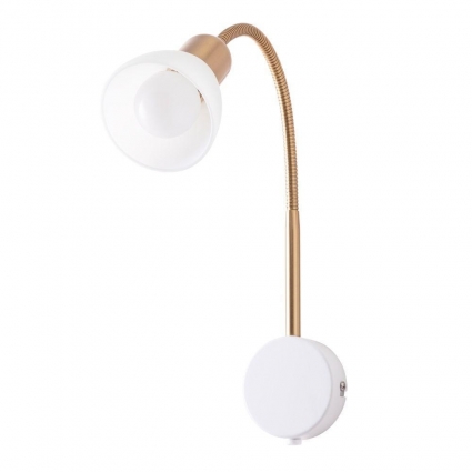 Бра Arte Lamp Falena A3116AP-1WH в современном стиле, цвет белый, мощность 40 Вт