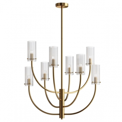 Подвесная люстра Maytoni Arco MOD223PL-08BS цвет латунь, мощность 320 Вт