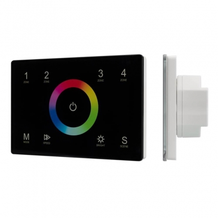 Панель управления Arlight Sens Smart-P83-RGB Black 028403 в стиле Хай-тек, цвет черный