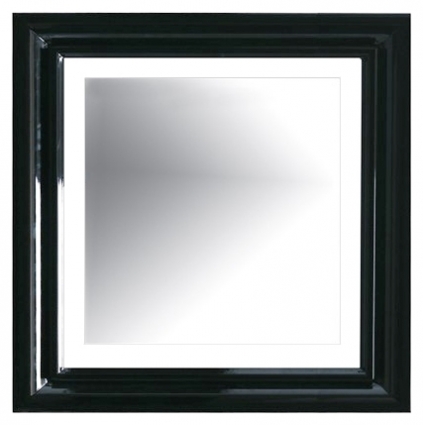 Зеркало Galassia Ethos 8481NE 90x90 см черное с подсветкой, прямоугольное,  в стиле ретро