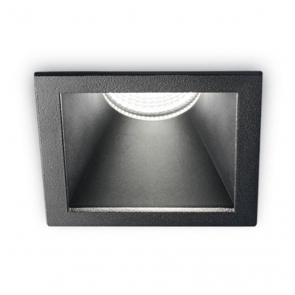 Встраиваемый светодиодный светильник Ideal Lux Game Square Bk Bk 192383 в современном стиле, цвет черный