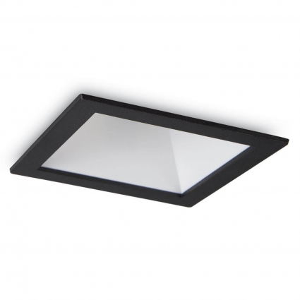 Встраиваемый светодиодный светильник Ideal Lux Game Square Bk Wh 192406 в современном стиле, цвет черный