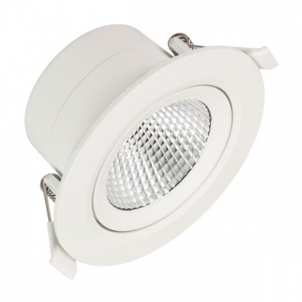 Встраиваемый светодиодный светильник Arlight LTD-Polar-Turn-R105-10W Warm3000 032867 в современном стиле, цвет белый