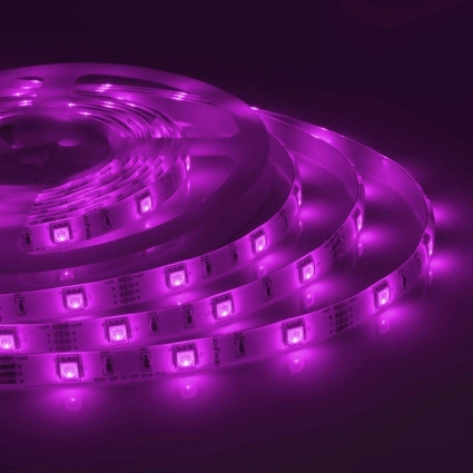 Светодиодная влагозащищенная лента Apeyron 7,2W/m 30LED/m 3528SMD разноцветная 5M 10-03, в современном стиле, цвет белый
