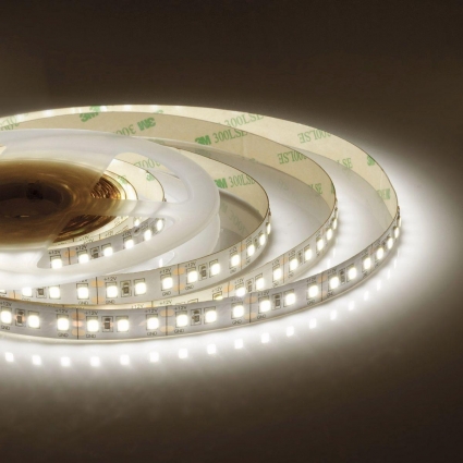 Светодиодная лента Apeyron 14,4W/m 120LED/m 2835SMD теплый белый 3M 210BL, цвет белый, мощность 43.2 Вт