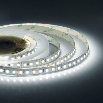 Светодиодная лента Apeyron 14,4W/m 120LED/m 2835SMD холодный белый 2M 211BL, цвет белый, мощность 28.8 Вт