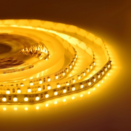 Светодиодная лента Apeyron 4,8W/m 60LED/m 3528SMD желтый 5M 33BL, цвет белый, мощность 24 Вт