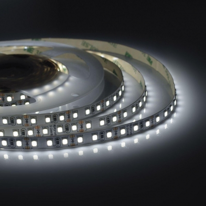 Светодиодная лента Apeyron 9,6W/m 120LED/m 3528SMD холодный белый 3M 214BL, цвет белый, мощность 28.8 Вт