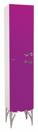 Шкаф-пенал Bellezza Эстель 40 L фиолетовый левый, с дверками