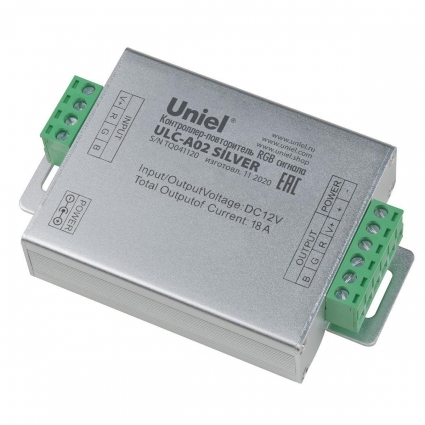 Контроллер-повторитель RGB сигнала Uniel ULC-A02 Silver UL-00008010 цвет серебро