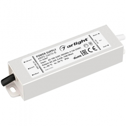Блок питания Arlight ARPV-15-B 24V 15W IP67 0,63A 022897, цвет серый