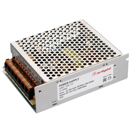 Блок питания Arlight ARS-100-12 12V 100W IP20 8,3A 023608, цвет серый