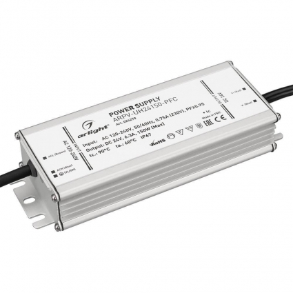 Блок питания Arlight ARPV-UH24150-PFC 24V 150W IP67 6,3A 024270, цвет серый