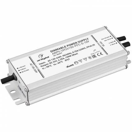 Блок питания Arlight ARPV-UH24150-PFC-0-10V 24V 150W IP67 6,3A 024277, цвет серый