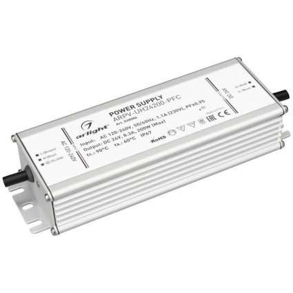 Блок питания Arlight ARPV-UH24200-PFC 24V 200W IP67 8,3A 028086, цвет серый