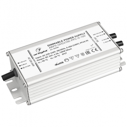 Блок питания Arlight ARPV-UH24100-PFC-0-10V 24V 100W IP67 4,2A 030284, цвет серый