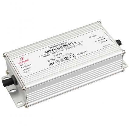 Блок питания Arlight ARPV-LG24100-PFC-A 24V 100W IP67 4,17A 030013, цвет серый