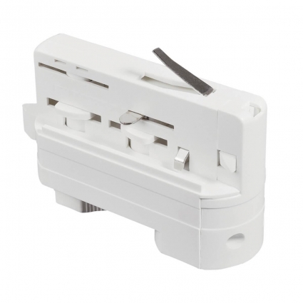 Адаптер для шинопровода Ideal Lux Link Track Connector Wh On-Off 194257 в современном стиле, цвет белый