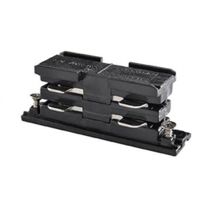 Коннектор прямой Ideal Lux Link Electrified Connector Bk On-Off 169644 в современном стиле, цвет черный