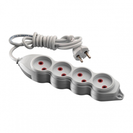 Удлинитель Mono Electric 4гн х 5м б/з 150-010003-405 цвет белый
