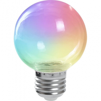 Лампа светодиодная Feron E27 3W RGB прозрачный LB-371 38133 цвет прозрачный