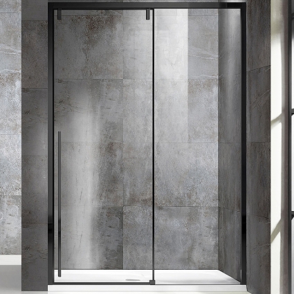 Душевая дверь Vincea Lugano VDS-1L130CLB-1 130x195 профиль чёрный, стекло прозрачное, раздвижная