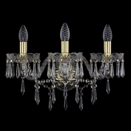 Бра Bohemia Ivele 1403B/3/160/XL G в классическом стиле, цвет золотой, мощность 120 Вт