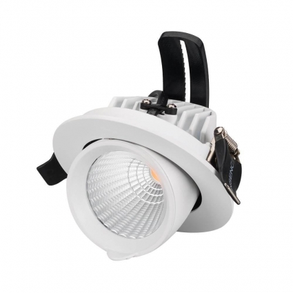 Встраиваемый светодиодный светильник Arlight LTD-Explorer-R100-12W Warm3000 024026 в современном стиле, цвет белый