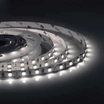 Светодиодная лента Apeyron 14,4W/m 60LED/m 5050SMD холодный белый 5M 00-309, цвет белый, мощность 72 Вт