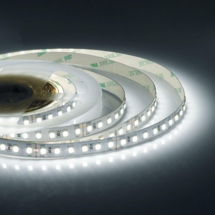Светодиодная лента Apeyron 20W/m 120LED/m 2835SMD холодный белый 5M 00-343 цвет белый, мощность 100 Вт