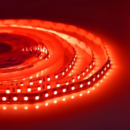Светодиодная лента Apeyron 9,6W/m 120LED/m 3528SMD красный 5M 00-13, цвет белый, мощность 48 Вт