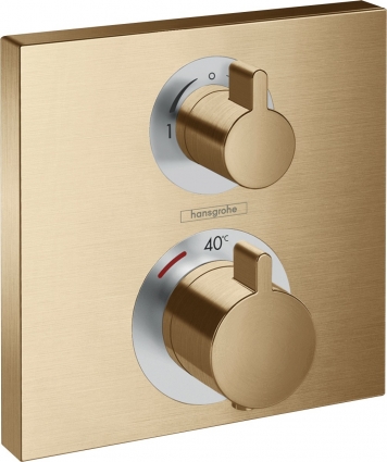 Термостат Hansgrohe Ecostat Square 15714140 для душа, шлифованная бронза, термостат