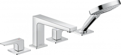 Смеситель Hansgrohe Metropol 32552000 на борт ванны двухвентильный, хром