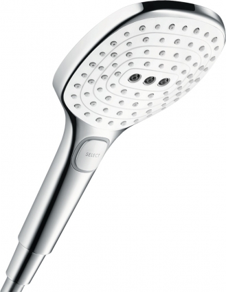 Душевая лейка Hansgrohe Raindance Select E 26521400 белый - хром штанга 24 см, 3 режима