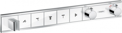 Термостат Hansgrohe RainSelect 15358400 для душа, белый - хром, термостат