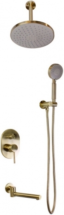 Душевой комплект Bronze de Luxe Scandi 14582/1BR С ВНУТРЕННЕЙ ЧАСТЬЮ, бронзовый, бронза, шланг пластиковый 150 см