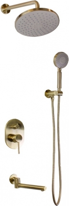 Душевой комплект Bronze de Luxe Scandi 14582BR С ВНУТРЕННЕЙ ЧАСТЬЮ, бронзовый, бронза, шланг пластиковый 150 см