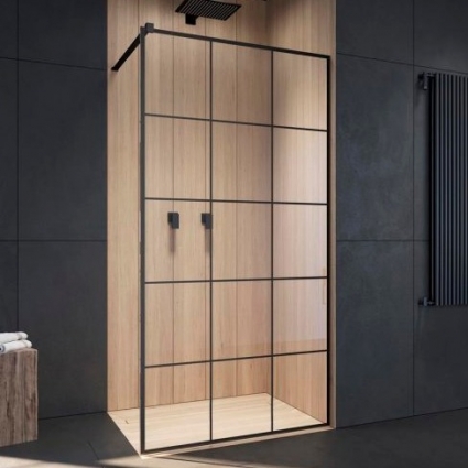Душевая перегородка Radaway Modo X Black II Factory 55 стекло прозрачное, профиль черный
