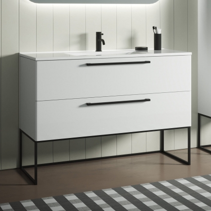 Тумба для комплекта Sanvit Сити 100 глянцевая, с ящиками, с доводчиками