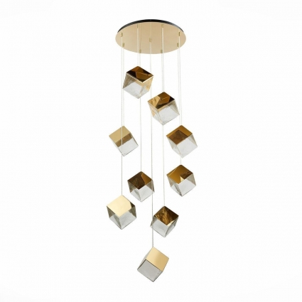 Подвесная люстра ST Luce Riello SL1182.203.09 в стиле модерн, цвет золотой