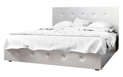 Кровать с подъемным механизмом MYROOM Family Pleione 160х200 белого цвета, с изголовьем, с ящиком для хранения