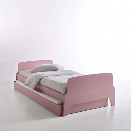 Детская кровать La Redoute Adil 90x190 розового цвета без изголовья, без ящиков