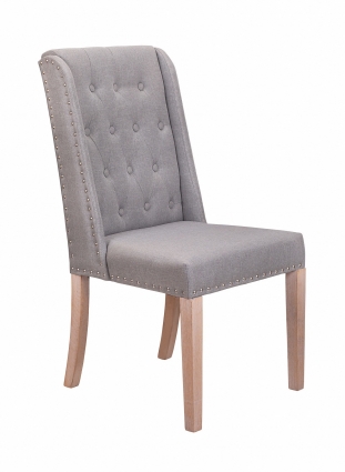 Стул Mak-interior Baldwin серого цвета 65x62x102 см,  стиль классический
